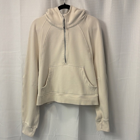 lululemon athletica Tops - Lululemon Scuba Oversized Half Zip Hoodie ~ XL/XXL ~ Natural Ivory / Bone